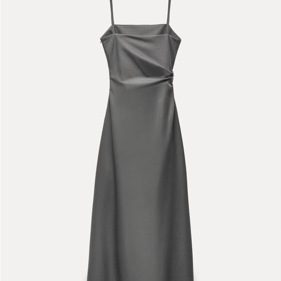 ZARA ZW COLLECTION RUCHED DRESS - Picture 6 of 11
